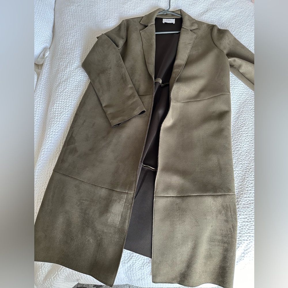 Zara Faux Trench Coat size M!